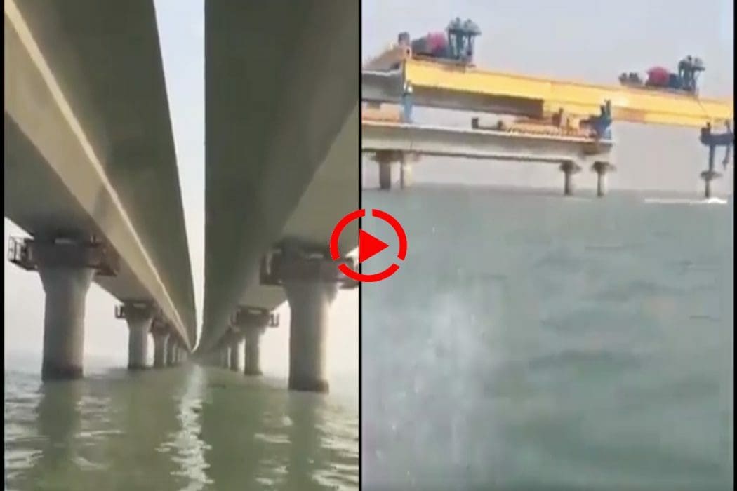 هذا جسر الشيخ جابر الأحمد الصباح في الكويت وليس الجسر البري بين مصر والسعودية