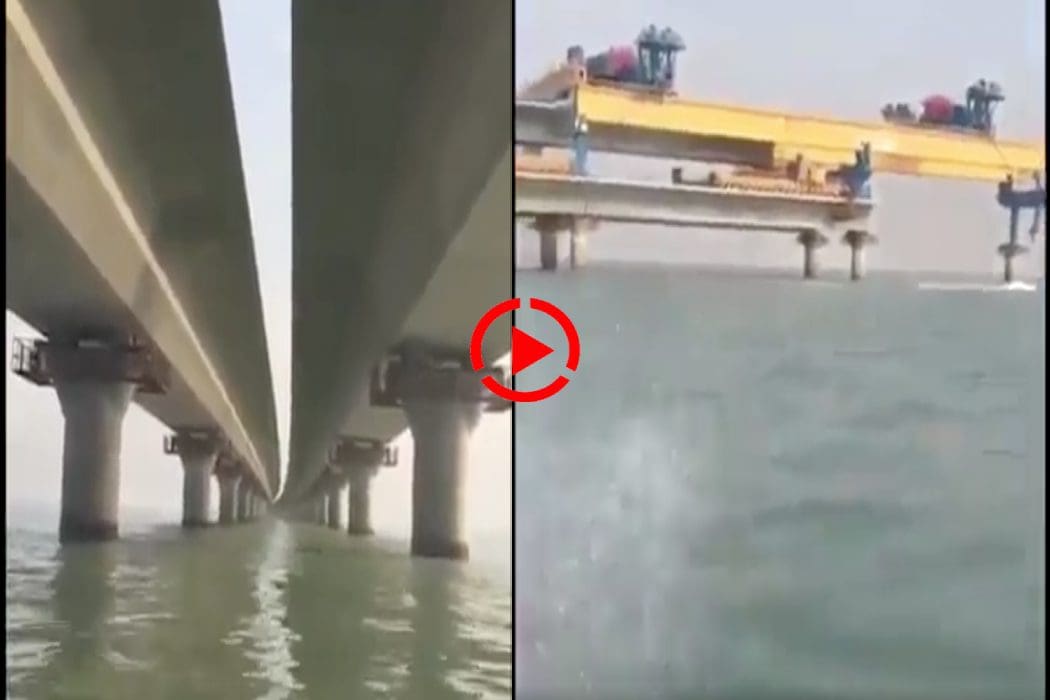 هذا جسر الشيخ جابر الأحمد الصباح في الكويت وليس الجسر البري بين مصر والسعودية